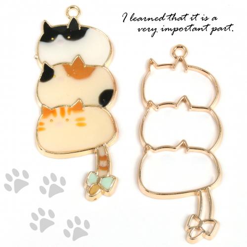 空枠 つみネコ きれいめゴールド ねこ 猫 キャット レジン枠 フレーム