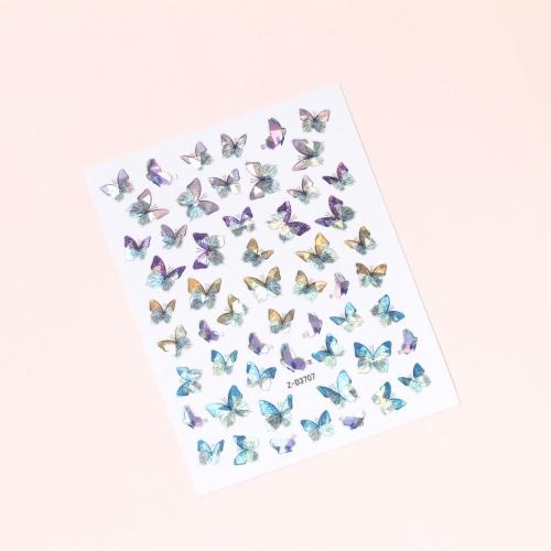 ネイルシール ホログラムバタフライ(No.3) 花 フラワー 春 蝶々