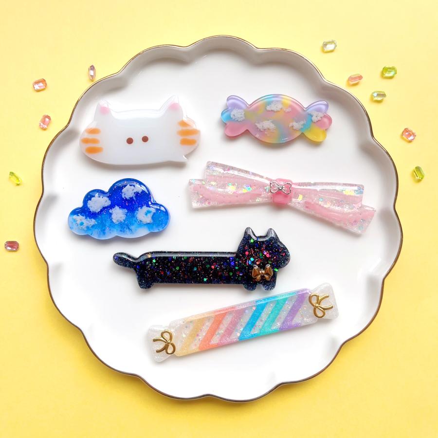 ハンドメイドレジン  ヘアピン♡328 ハンドメイドレジン ヘアピン♡328