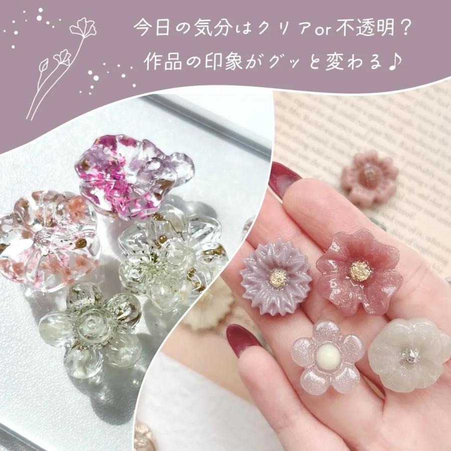 シリコン型・モールド 6種のフラワーカボション シリコンモールド