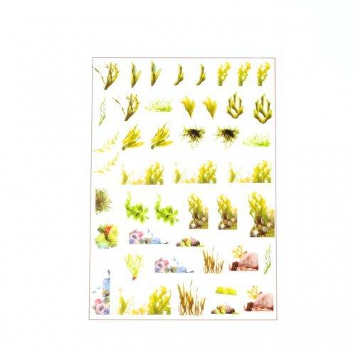 イラストシート 水草 植物 アクアリウム 水槽 サンゴ 海 金魚 夏 封入 コラージュ フィルム レジンシール ネイル デコ 手芸 G 隠れ工房 Greenocean 通販 Yahoo ショッピング