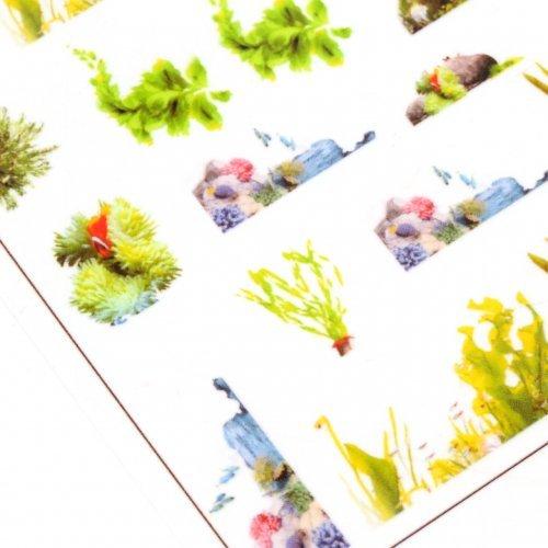 イラストシート 水草 植物 アクアリウム 水槽 サンゴ 海 金魚 夏 封入 コラージュ フィルム レジンシール ネイル デコ 手芸 G 隠れ工房 Greenocean 通販 Yahoo ショッピング