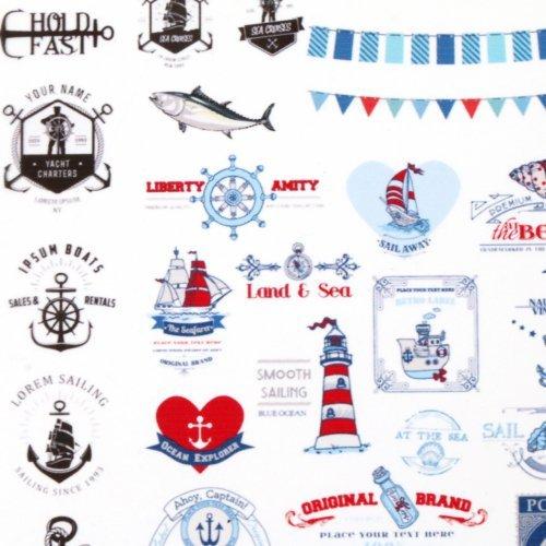 イラストシート マリンモチーフ ポップ 海 Sea 夏 ハワイ 碇 いかり 封入 コラージュ フィルム レジンシール ネイル デコ 手芸 G 隠れ工房 Greenocean 通販 Yahoo ショッピング