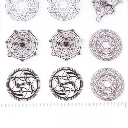 イラストシート 魔方陣 ブラック 魔法陣 不思議 偏光 封入 コラージュ フィルム レジンシール ネイル デコ 手芸 G 隠れ工房 Greenocean 通販 Yahoo ショッピング