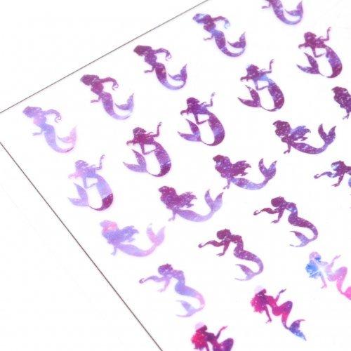 イラストシート マーメイド 虹色グラデ 人魚 不思議 シルエット 影 封入 コラージュ フィルム レジンシール ネイル デコ 手芸 G 隠れ工房 Greenocean 通販 Yahoo ショッピング