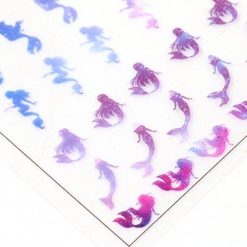 イラストシート マーメイド 虹色グラデ 人魚 不思議 シルエット 影 封入 コラージュ フィルム レジンシール ネイル デコ 手芸 G 隠れ工房 Greenocean 通販 Yahoo ショッピング