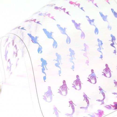 イラストシート マーメイド 虹色グラデ 人魚 不思議 シルエット 影 封入 コラージュ フィルム レジンシール ネイル デコ 手芸 G 隠れ工房 Greenocean 通販 Yahoo ショッピング