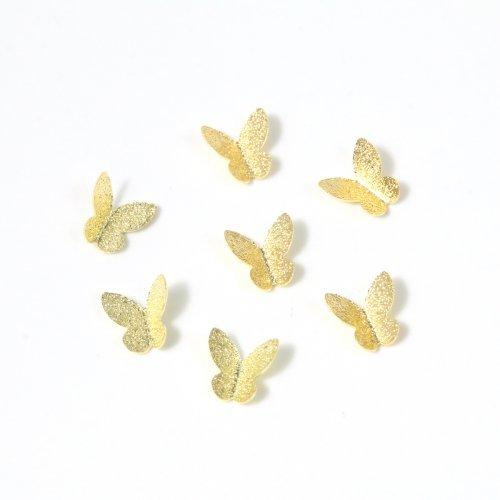 メタルパーツ 7個 バタフライ きれいめゴールド 蝶々 ちょうちょ チョウチョ ネイルパーツ デコパーツ 貼り付け 封入 ネイル用品 カン無し 鬼滅の刃風 G 隠れ工房 Greenocean 通販 Yahoo ショッピング