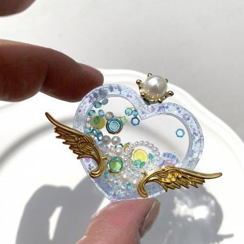 シリコン型・モールド ハートのカシャカシャ シリコンモールド