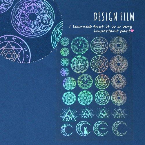 イラストシート 魔方陣3 シルバーオーロラ 魔法陣 不思議 偏光 封入 コラージュ フィルム レジンシール ネイル デコ 手芸 G 隠れ工房 Greenocean 通販 Yahoo ショッピング