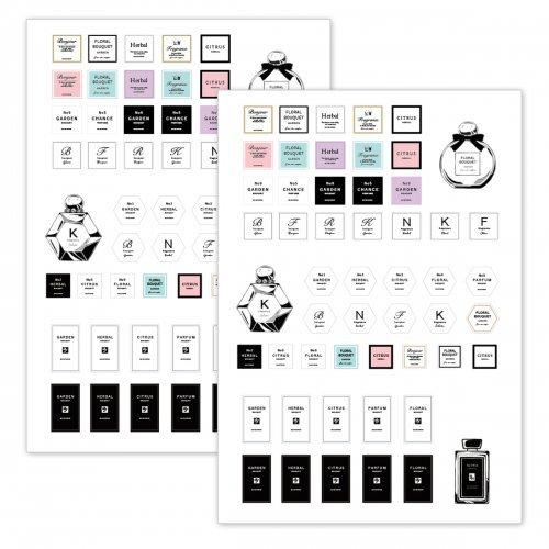 隠れ工房GreenOcean レフィル 2枚 ラベル紙 ミニ香水瓶型メモスタンド