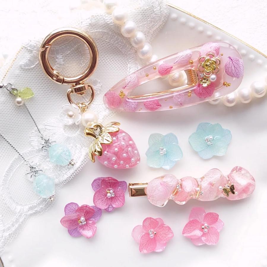 ドライフラワー アジサイ 紫陽花 あじさい 押し花 9枚 プリザーブド