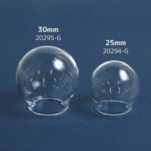 ☆ レフィル ガラスドーム スノードーム用 ラウンド30mm 透明 クリア