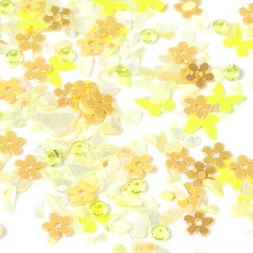 隠れ工房GreenOcean 封入 レジン封入素材 ラメホロ ミモザ 花 フラワー