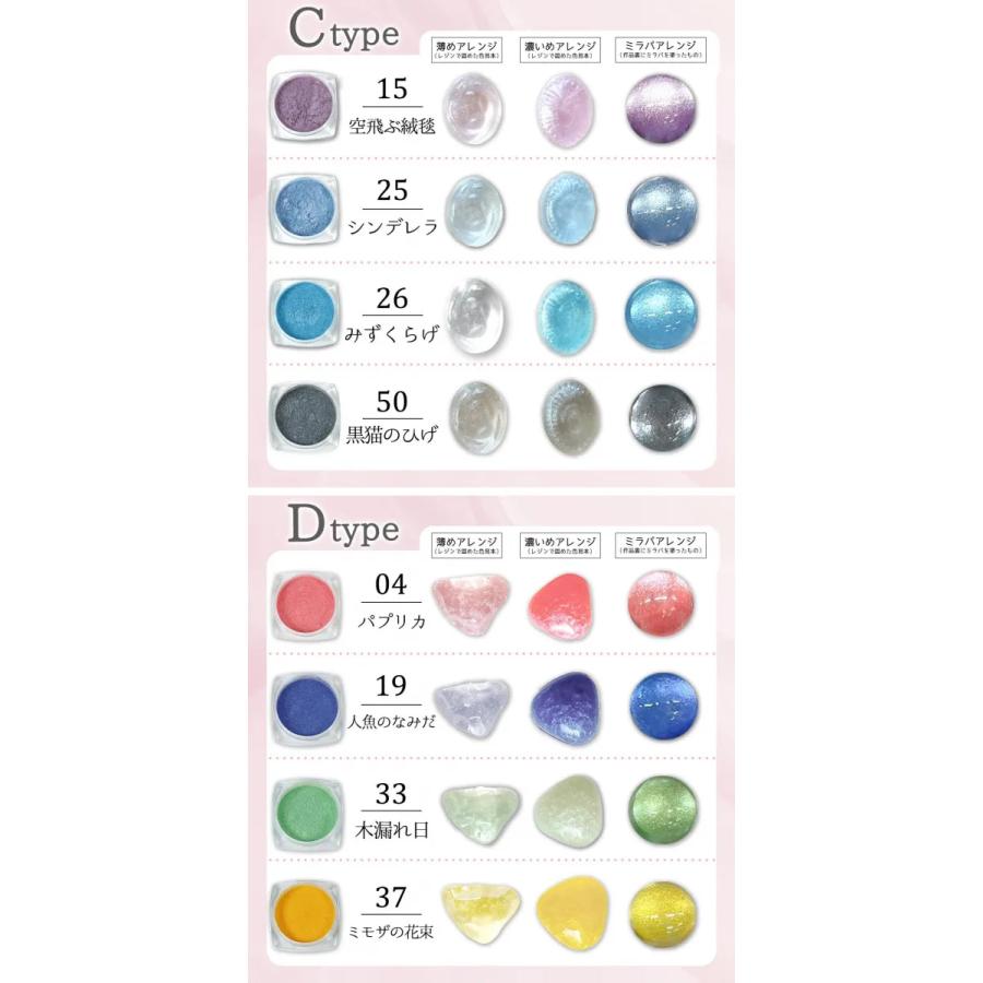 隠れ工房GreenOcean 封入 4色セット もっとやべぇ粉 偏光パール 微細