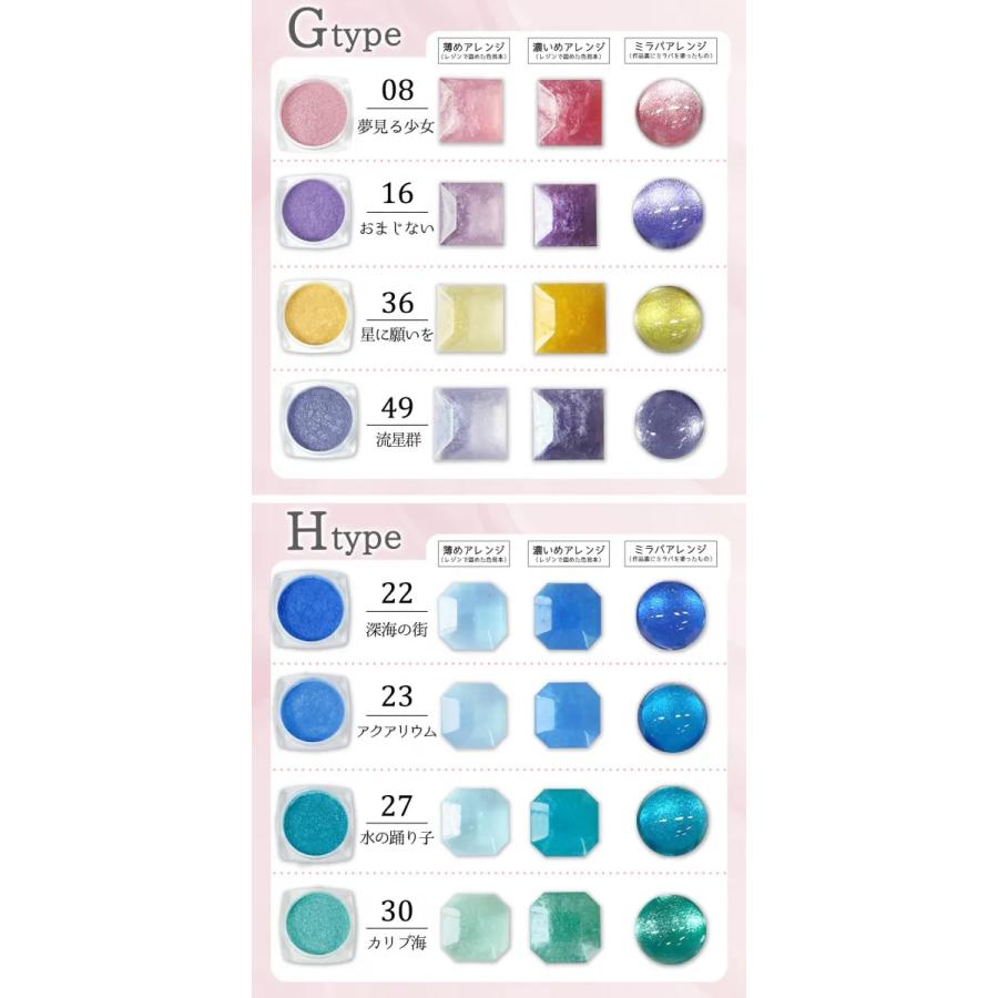 隠れ工房GreenOcean 封入 4色セット もっとやべぇ粉 偏光パール 微細