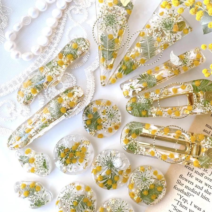 隠れ工房GreenOcean ドライフラワー 国産 ミモザ 花と葉 小分けセット