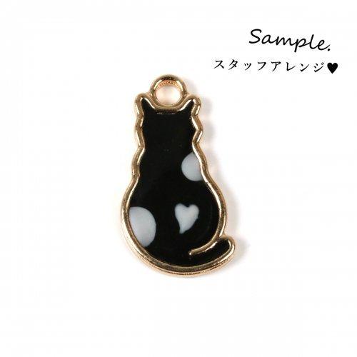 空枠 レジン枠 フレーム おすわり猫 小 チャーム パーツ ねこ ネコ  