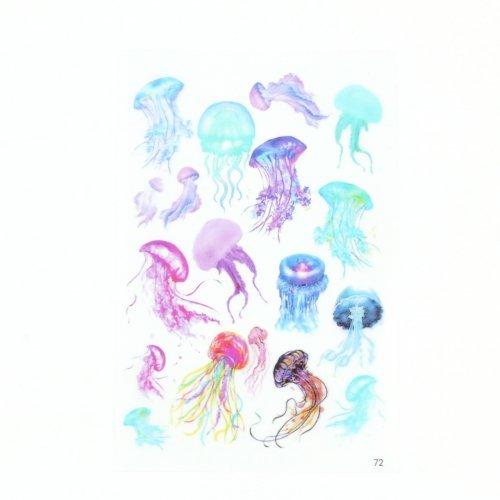 イラストシート ふんわりクラゲ マリン 海 くらげ 不思議 封入 コラージュ フィルム レジンシール ネイル デコ 手芸 G 隠れ工房 Greenocean 通販 Yahoo ショッピング