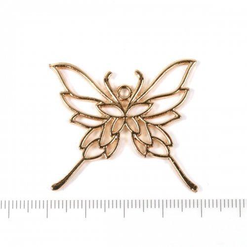 空枠 レジン枠 フラワーバタフライ フレーム チャーム パーツ 蝶  