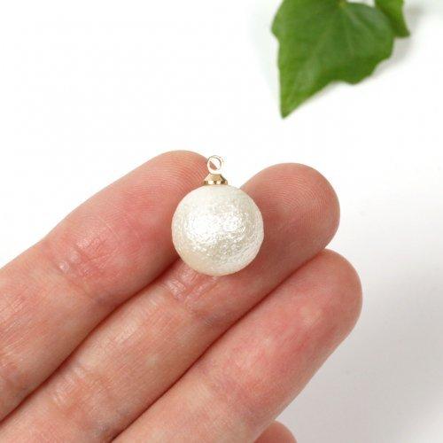 チャーム シュガーパール シンプル 14mm きれいめゴールド