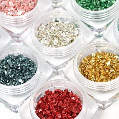 封入素材 メタルカラーサンド メタルサンドフレーク ネイルパーツ