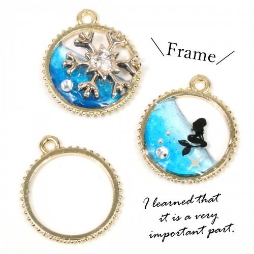 空枠 サークル 飾り枠 きれいめゴールド 丸 ラウンド フレーム レジン枠 2247 H 隠れ工房 Greenocean 通販 Yahoo ショッピング