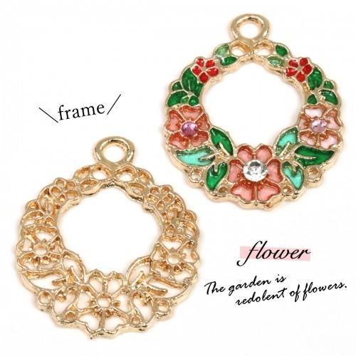 空枠 ローズリース きれいめゴールド バラ 薔薇 クリスマス 植物 ガーデン フレーム レジン枠 花 フラワー 2343 B 隠れ工房 Greenocean 通販 Yahoo ショッピング