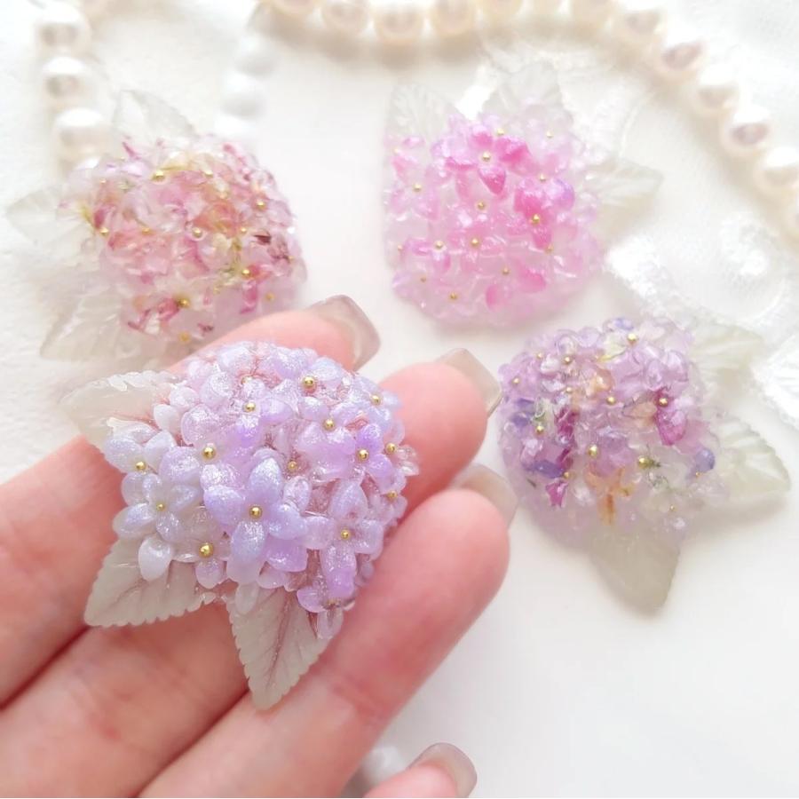 シリコン型・モールド 紫陽花 立体 シリコンモールド レジン型