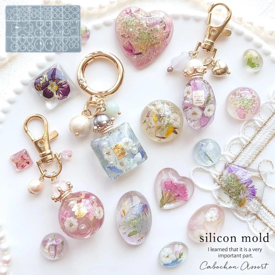 リアルフラワー ピンク系ラウンドレジンヘアゴム