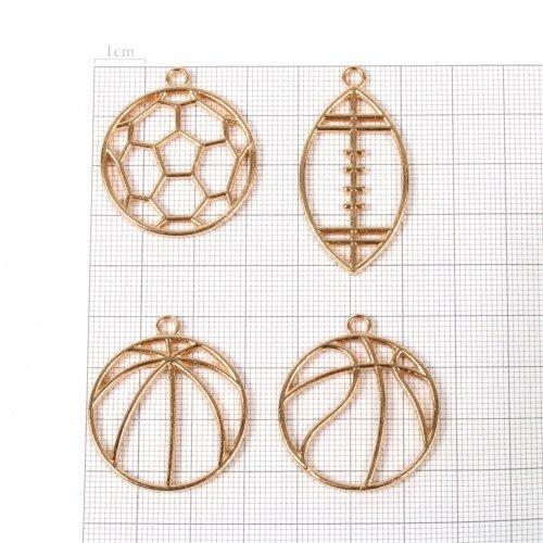 空枠 球技ボール 選べる4種 サッカーボール ラグビーボール アメフト ビーチボール バスケットボール スポーツ 部活 応援 丸 手芸 球技 レジン枠 G 隠れ工房 Greenocean 通販 Yahoo ショッピング