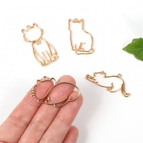 空枠 フレーム レジン枠 ねこ ネコ 猫 キャット cat 動物 animal 手芸