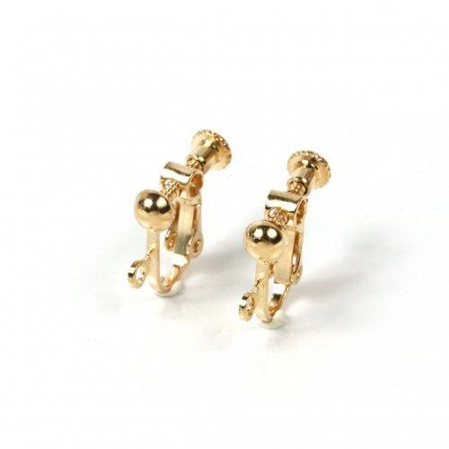 ピアス・イヤリング 5ペア イヤリング金具 ネジバネ玉ブラ カン付 2