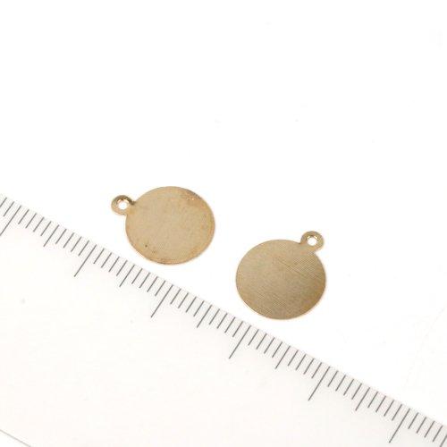 基本金具 貼り付け金具 カン付 10mm 10個 ラウンドプレート 貼付 土台