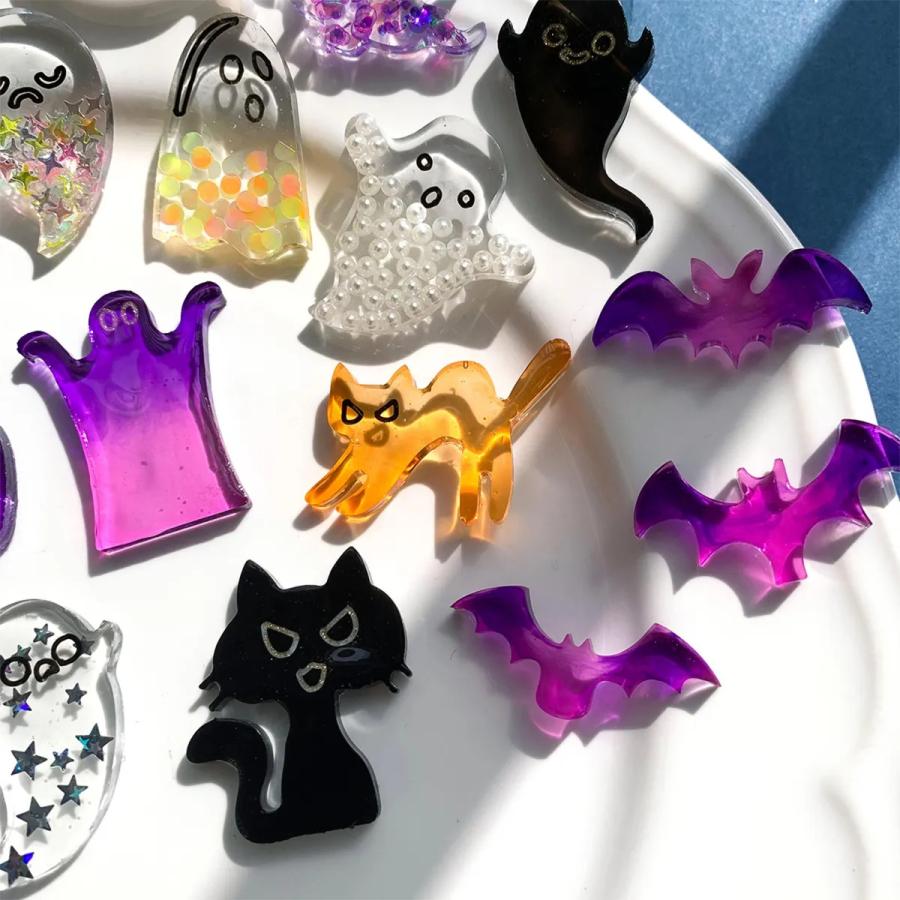 シリコン型・モールド ハロウィン シリコンモールド おばけ ねこ
