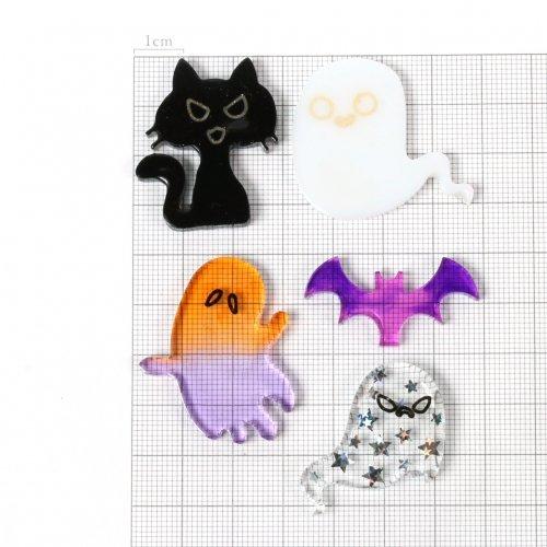 シリコン型・モールド ハロウィンの仲間たち おばけ オバケ 幽霊 ネコ