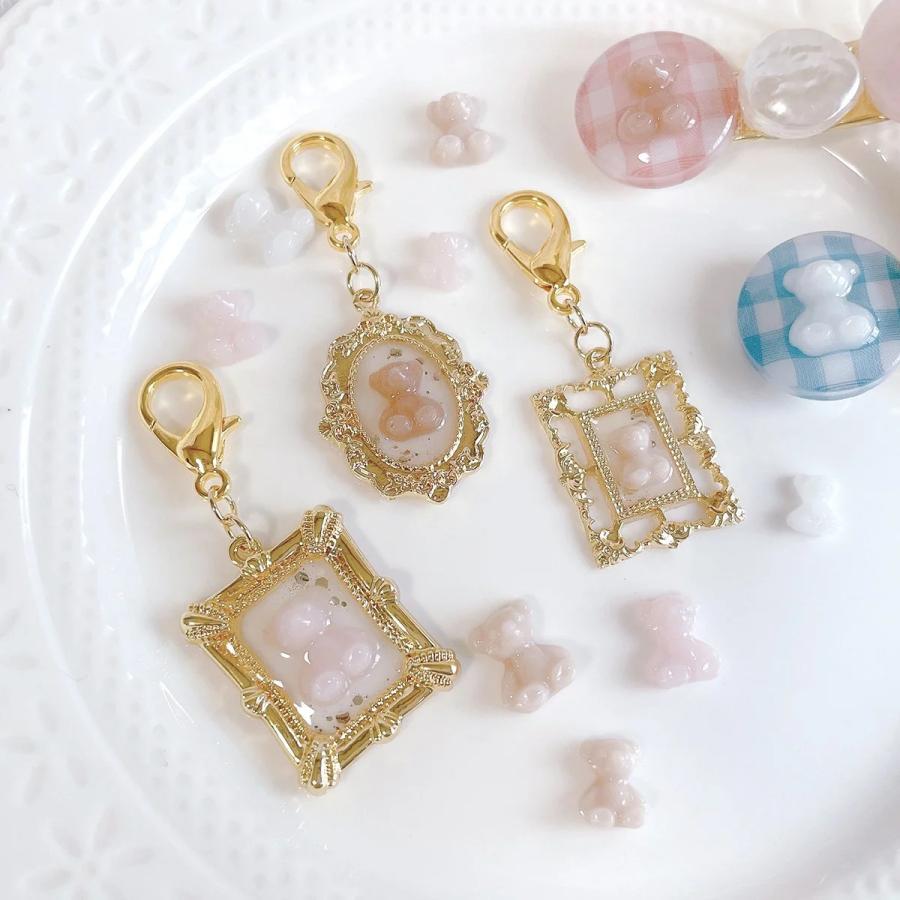 シリコン型・モールド ネイルサイズの小さなテディベア シリコン