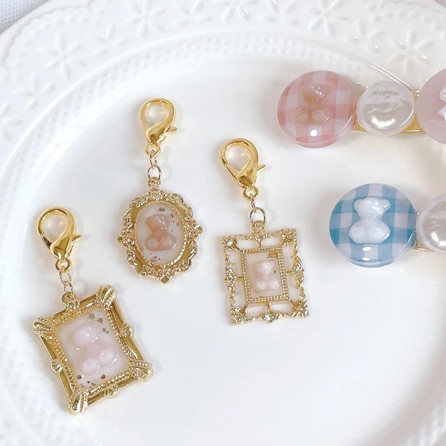 シリコン型・モールド ネイルサイズの小さなテディベア シリコン