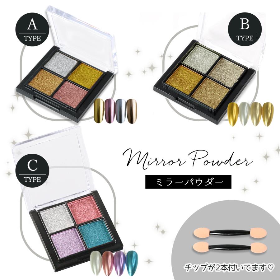コーティングパウダー ミラーパウダー 4色セット レジン着色剤 着色料