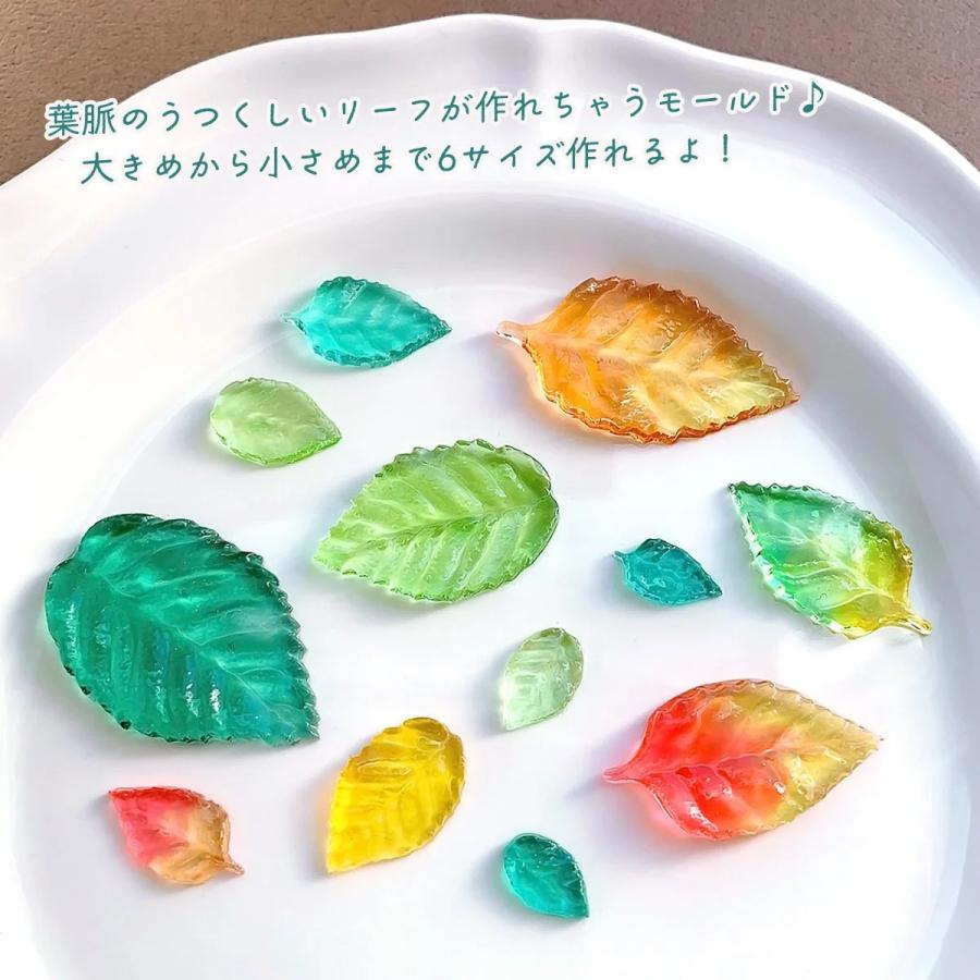 シリコン型・モールド 12葉のリーフ サイズ違い シリコンモールド
