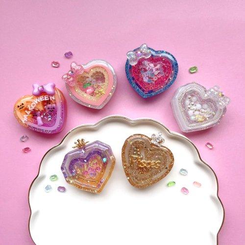 シリコン型・モールド 3種のハートのカシャカシャ ダブルシェイカー