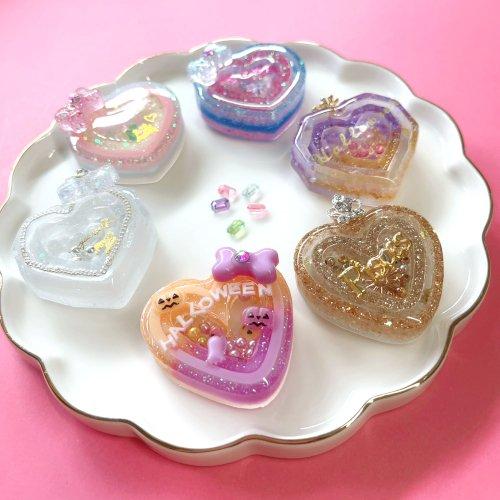 シリコン型・モールド 3種のハートのカシャカシャ ダブルシェイカー