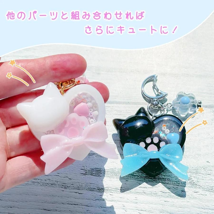 シリコン型・モールド 肉球ハートのカシャカシャ シリコンモールド