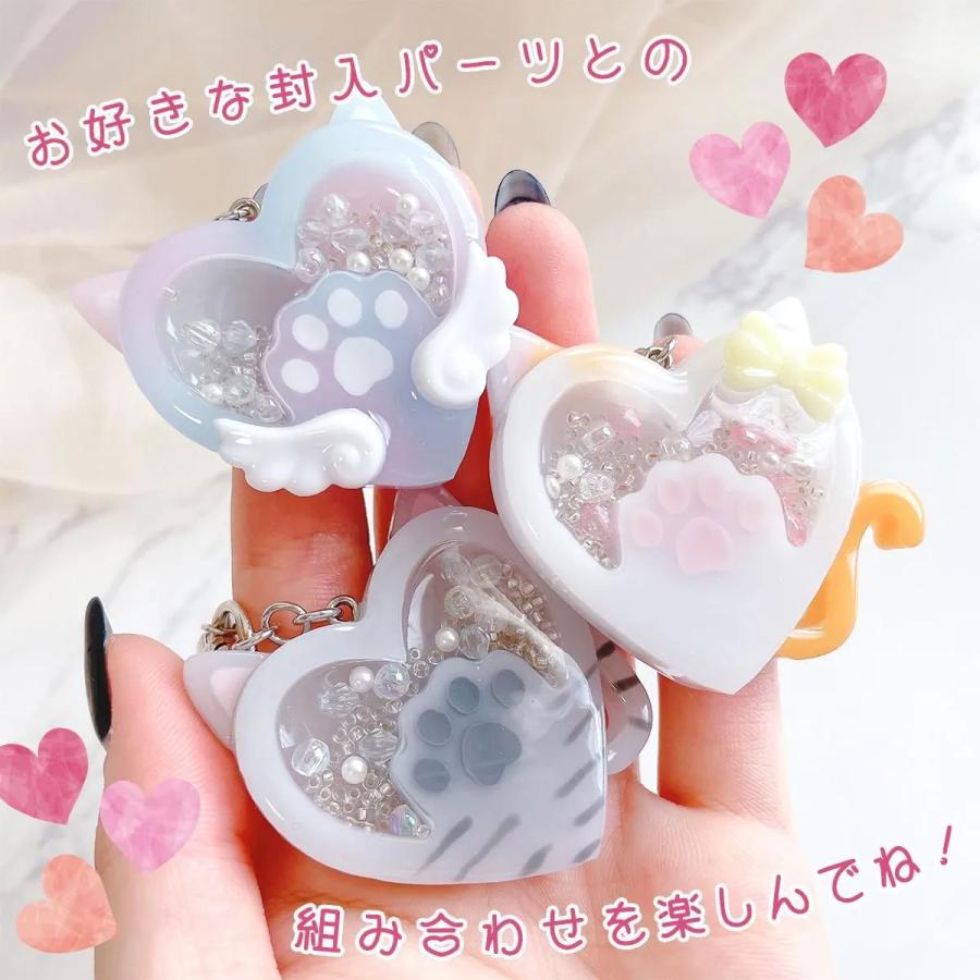 シリコン型・モールド 肉球ハートのカシャカシャ シリコンモールド