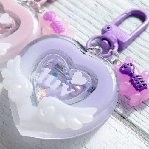 シリコン型・モールド ダブルハートのカシャカシャ2 ダブルシェイカー