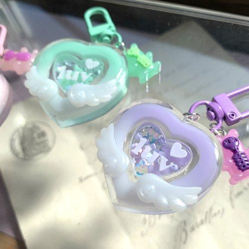 シリコン型・モールド ダブルハートのカシャカシャ2 ダブルシェイカー