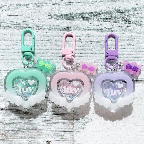 シリコン型・モールド ダブルハートのカシャカシャ2 ダブル