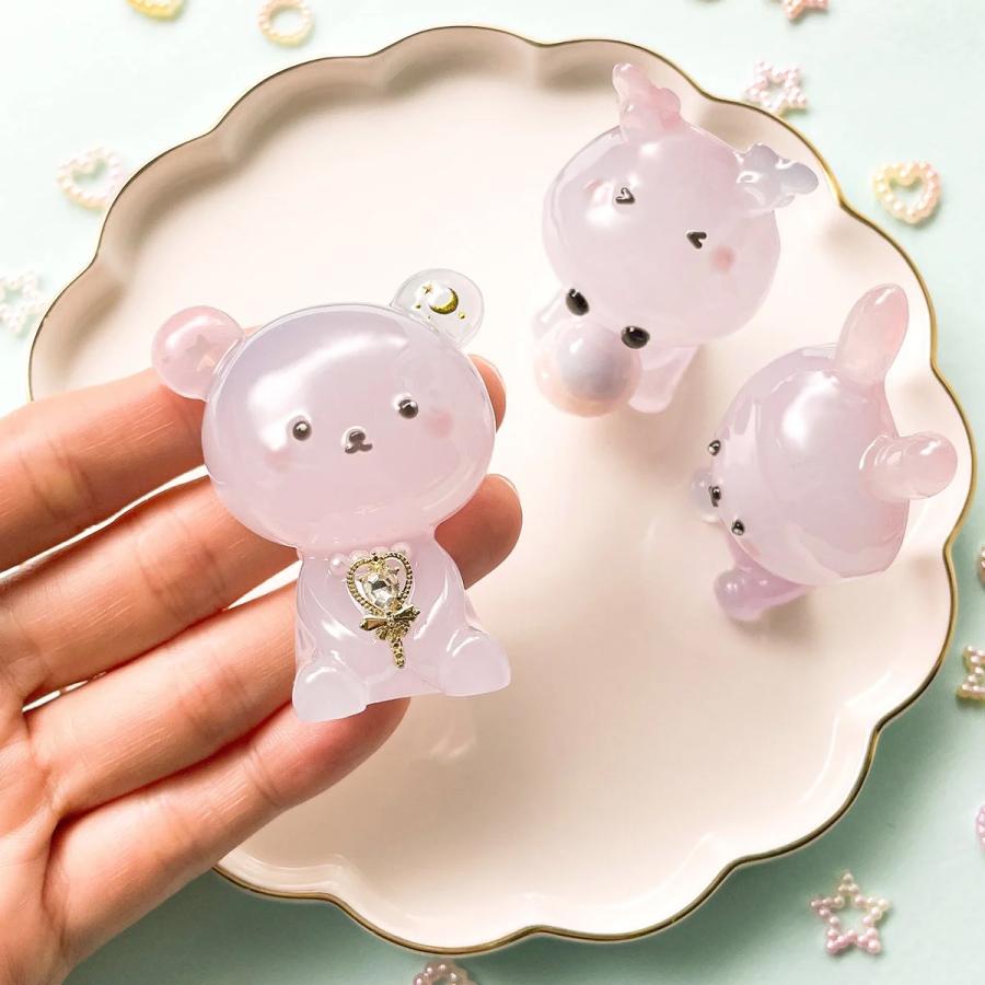 シリコン型・モールド 3種のおすわりアニマル シリコンモールド レジン