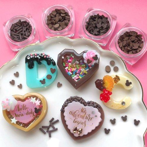 封入 チョコレート パーツ レジン封入 バレンタイン ハート ラウンド