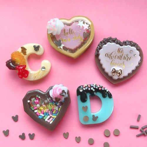 封入 チョコレート パーツ レジン封入 バレンタイン ハート ラウンド